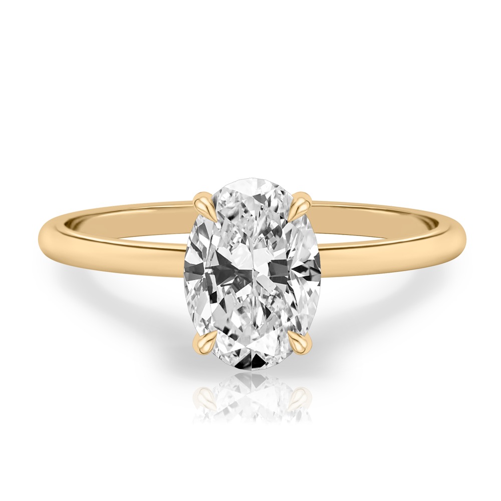 oval shape diamond delicate solitaire engagement ring yellow gold oval shape diamond delicate solitaire engagement ring in yellow gold